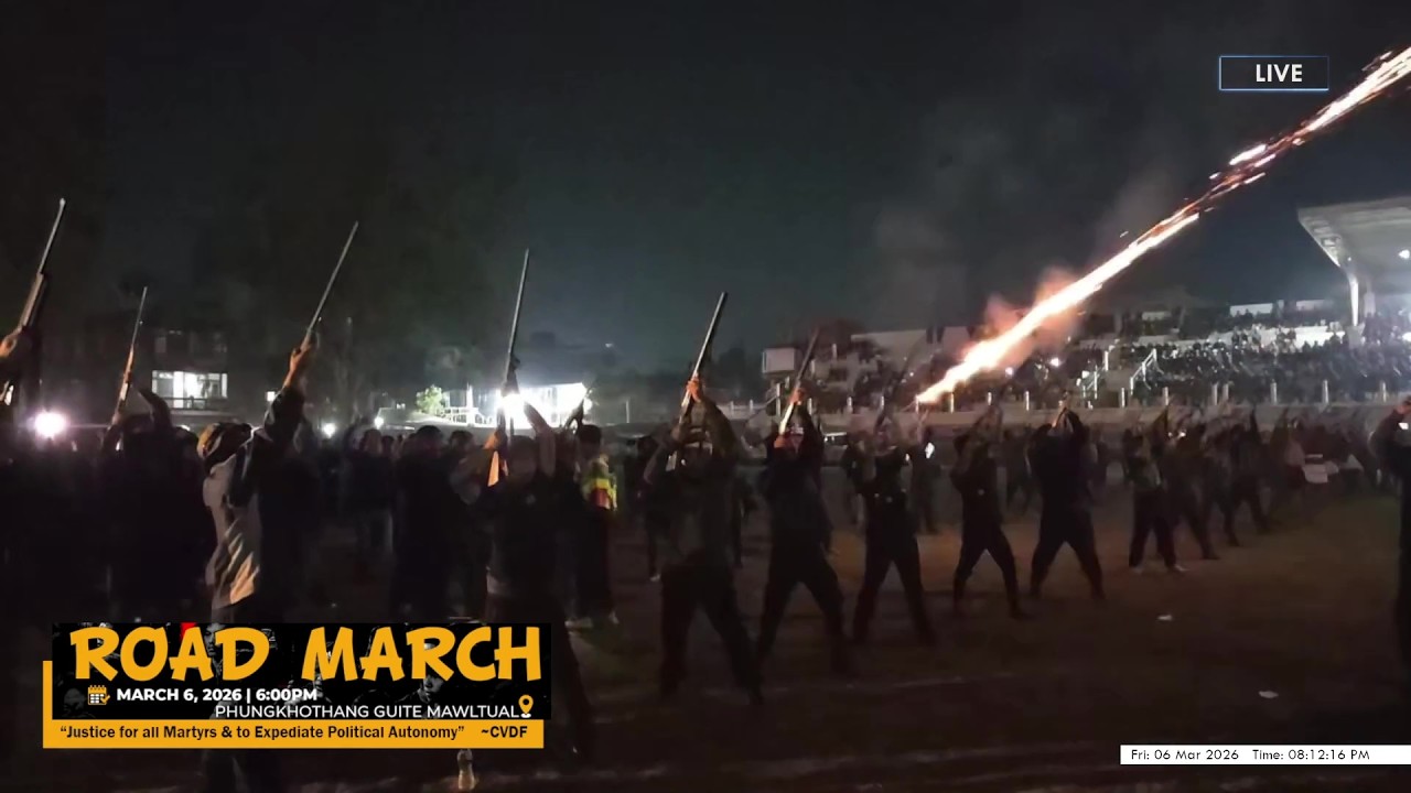 Gun salute led by C-in-C, CVDF  |  CVDF Road March