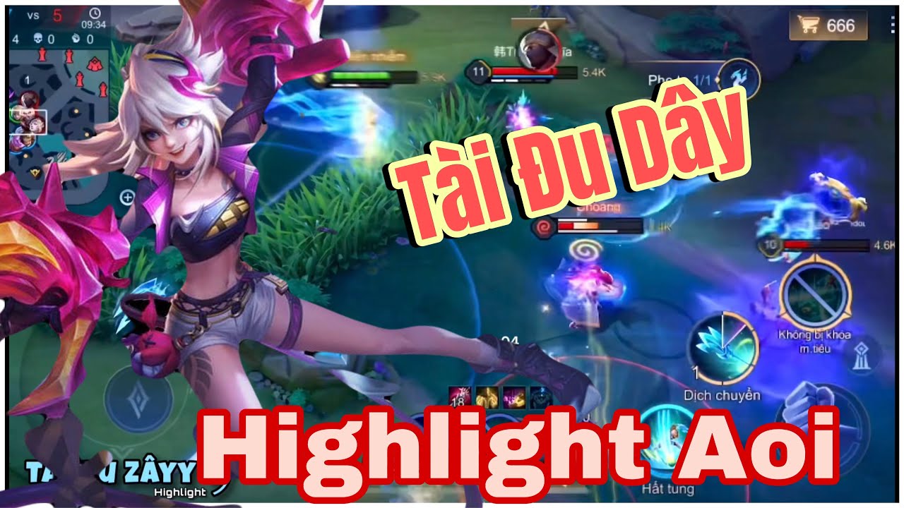 Highlight Aoi Tài Đu Dây Liên Quân | Cách Đu 3 Dây Của Aoi Cực Kì Đơn Giản Và dễ Làm Như Các Idol