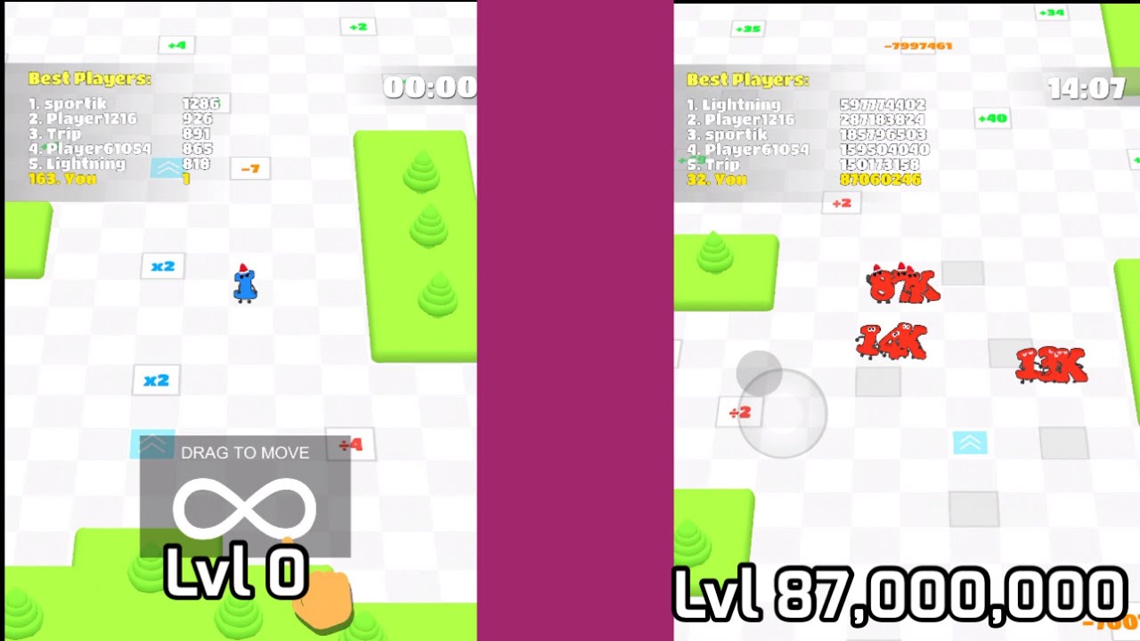 Numbers.io - Math Games Fun Video Gameplay (Number Race 3D)