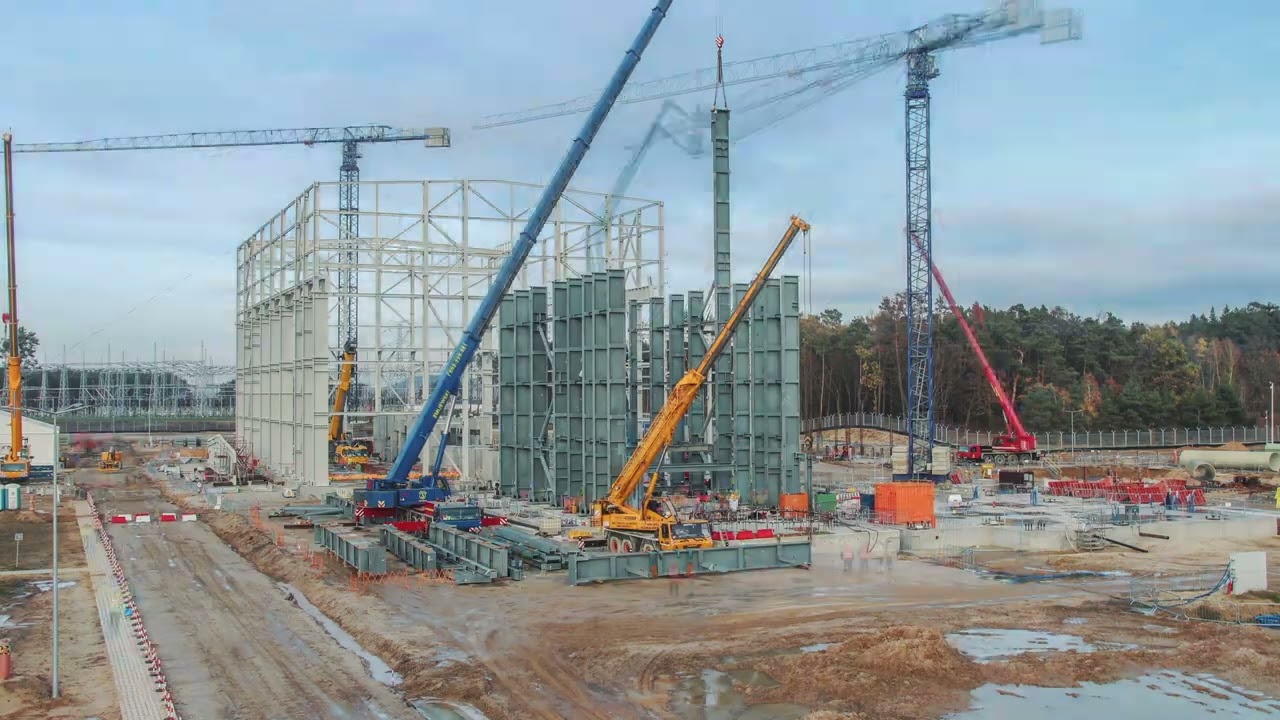 Power Plant Construction Time-Lapse CCGT Grudziądz 2023