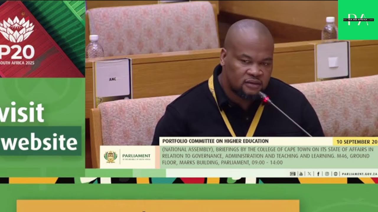 CAPE TOWN COLLEGE STATE OF AFFAIRS BRIEFING. EDUCATION DEPARTMENT
