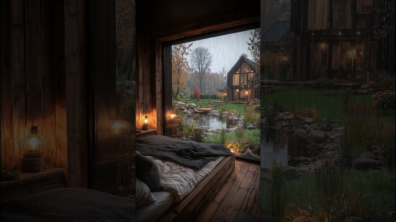 🌧️Stay in Calm for 30 Seconds -Cozy Cabin Rain | Sleep, Stress relief 