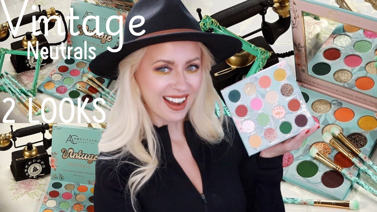 NEW Arttitude Cosmetics VINTAGE NEUTRALS PALETTE Review + 2 Looks Tutorial