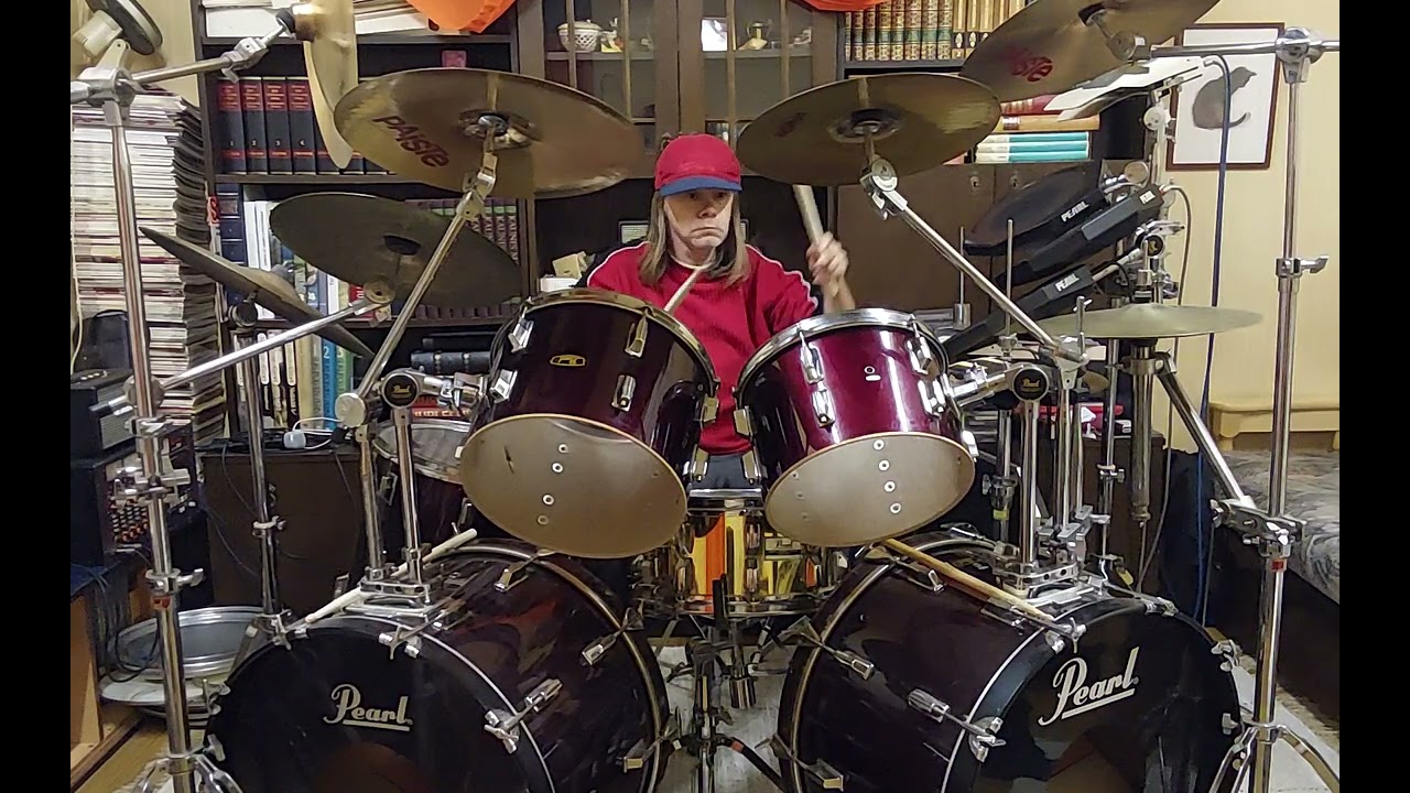 OLD REMO PINSTRIPE CLEAR DRUM HEADS TEST (Tom Toms and snare) Plus Pearl Electronic Drums testing.