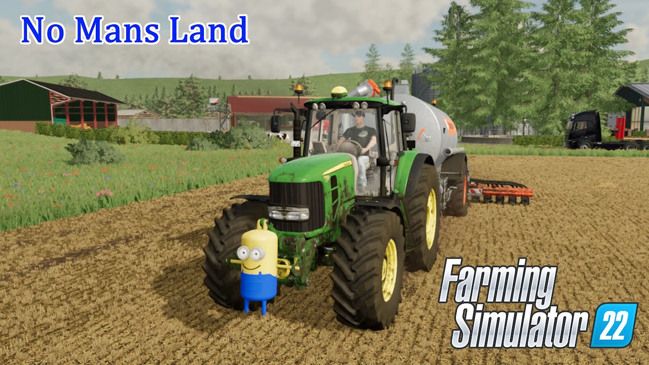 Drijfmest op het land Mulcheren en Koolzaad oogsten No Mans Land Farming Simulator 22 NL