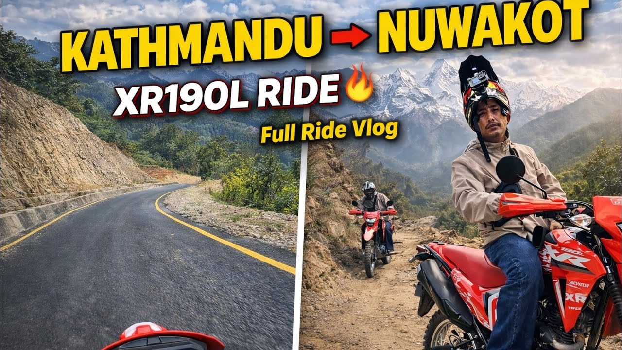  Kathmandu to Nuwakot on Honda XR190L 🔥 | Extreme Road & Offroad Ride | Moto Vlog