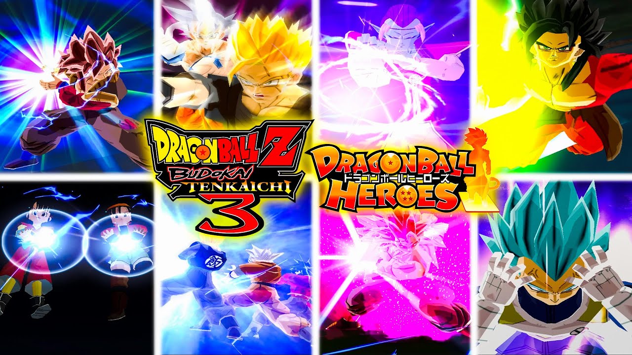 TODAS LAS TRANSFORMACIONES & PODERES FINALES .! 👊 / TENKAICHI 3 HÉROES V5 ESPAÑOL LATINO