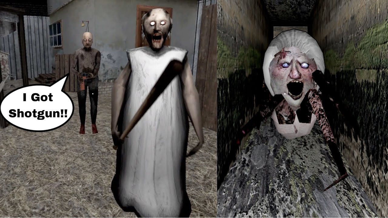 Grandpa with Shotgun in Granny Chapter 1 Sewer Escape