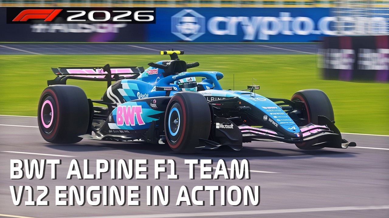 F1 2026 BWT Alpine's V12 Engine Test Day in Melbourne Assetto Corsa