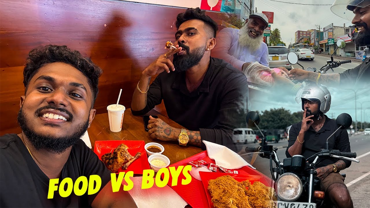 Tiktok කසුන් එක්ක Street Food දවසක් 🍗🍟🍡🧃☕️ | KRISHA