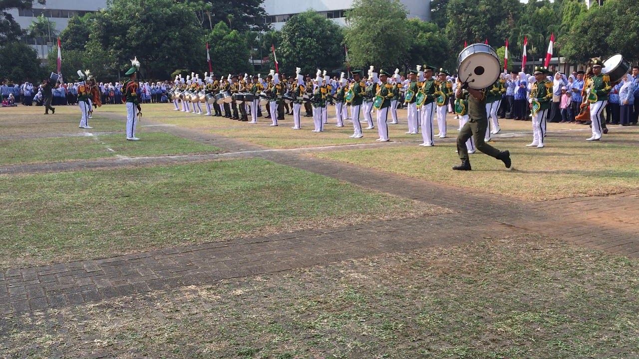 Drumband polbangtan yoma peringatan hut ri di kementrian pertanian #GITA TARUNA BUMI#