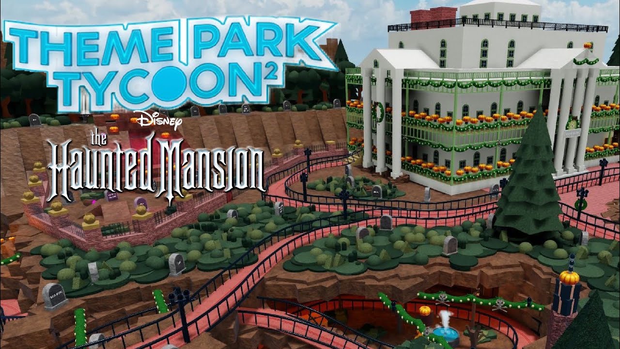Disney World Haunted Mansion Holiday created in Roblox TPT2 Theme Park Tycoon 2