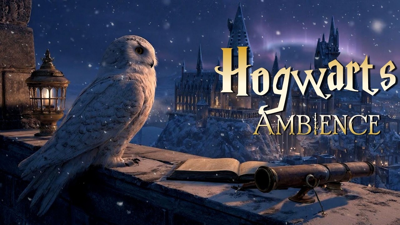 Hogwarts Under the Northern Sky 🌌 Magical Winter Ambience