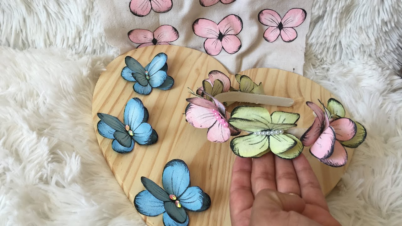 Como fazer borboleta estilo 3D de tecido super fácil