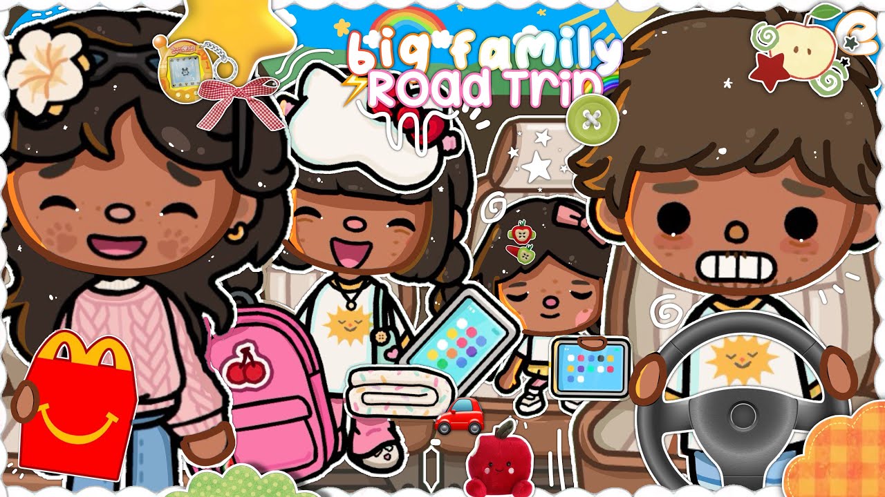 *24 ЧАСА* в большой СЕМЕЙНОЙ ПОЕЗДКЕ 😬🚗 || *ОЗВУЧКА* 🎙️|| Ролевая игра Toca Boca #tocaboca