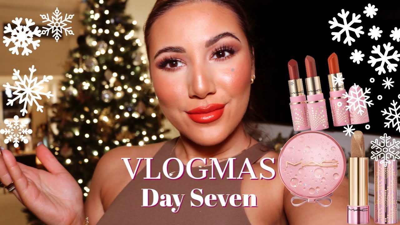 MAC BUBBLES AND BOWS HOLIDAY COLLECTION TRY ON | VLOGMAS DAY SEVEN | Mona&rsquo;s Eyes Beauty