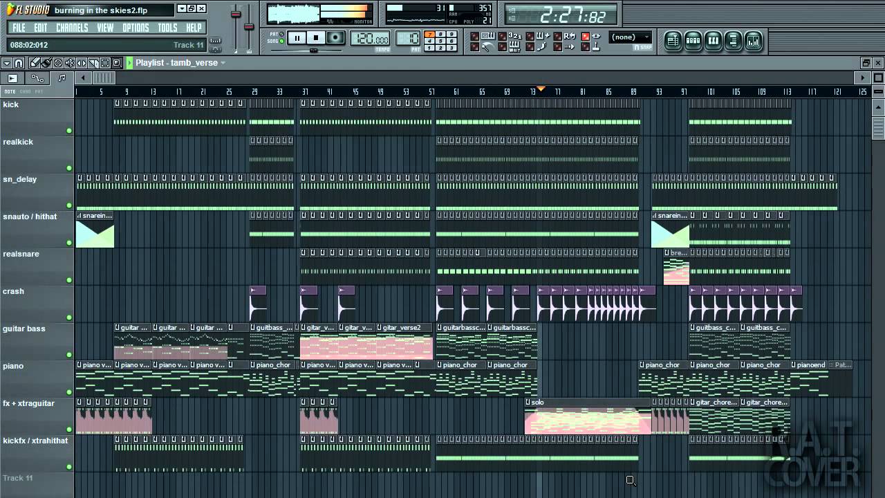 Linkin Park - Burning In The Skies (Instrumental Cover)
