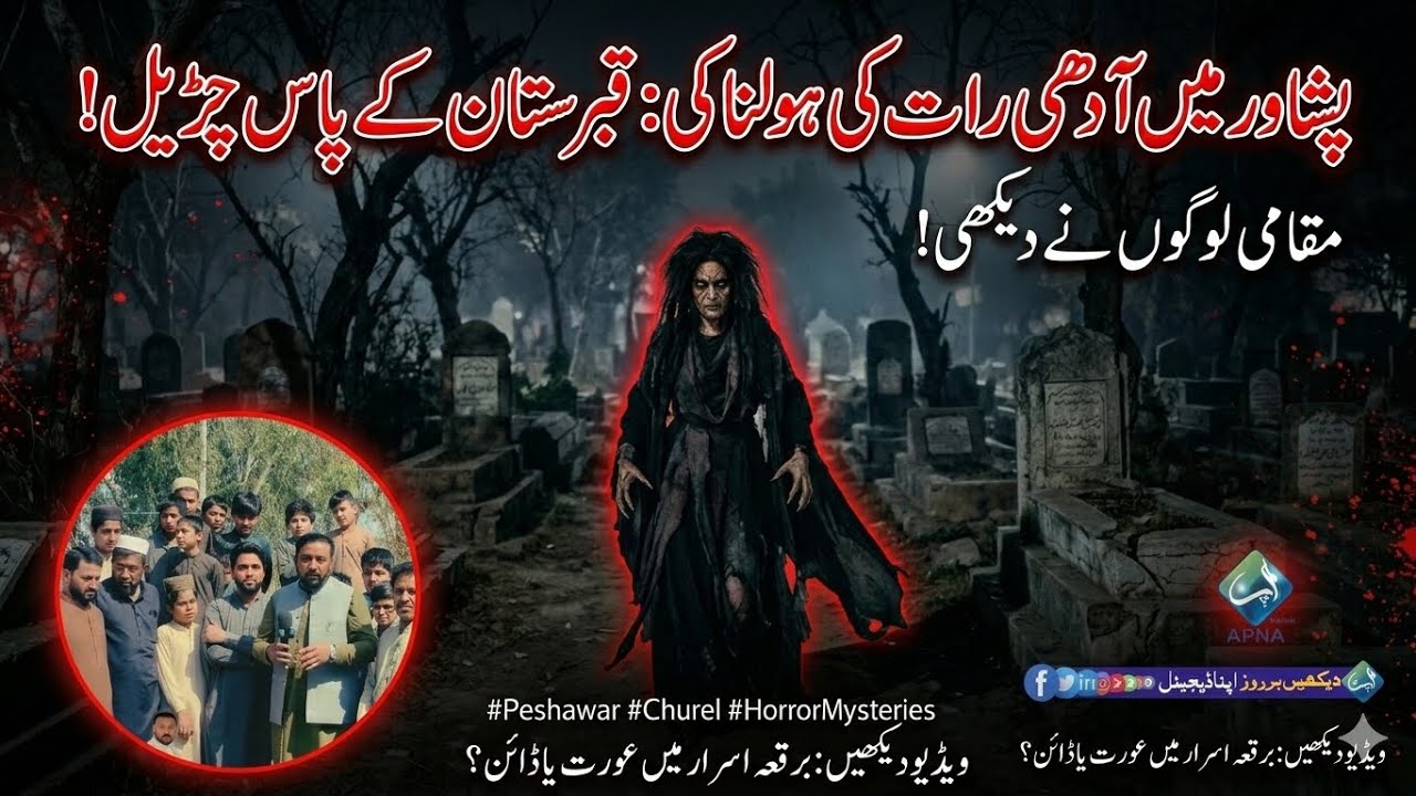 Midnight horror in Peshawar - Locals saw a witch near the cemeteryWoman witch in a mysterious burqa