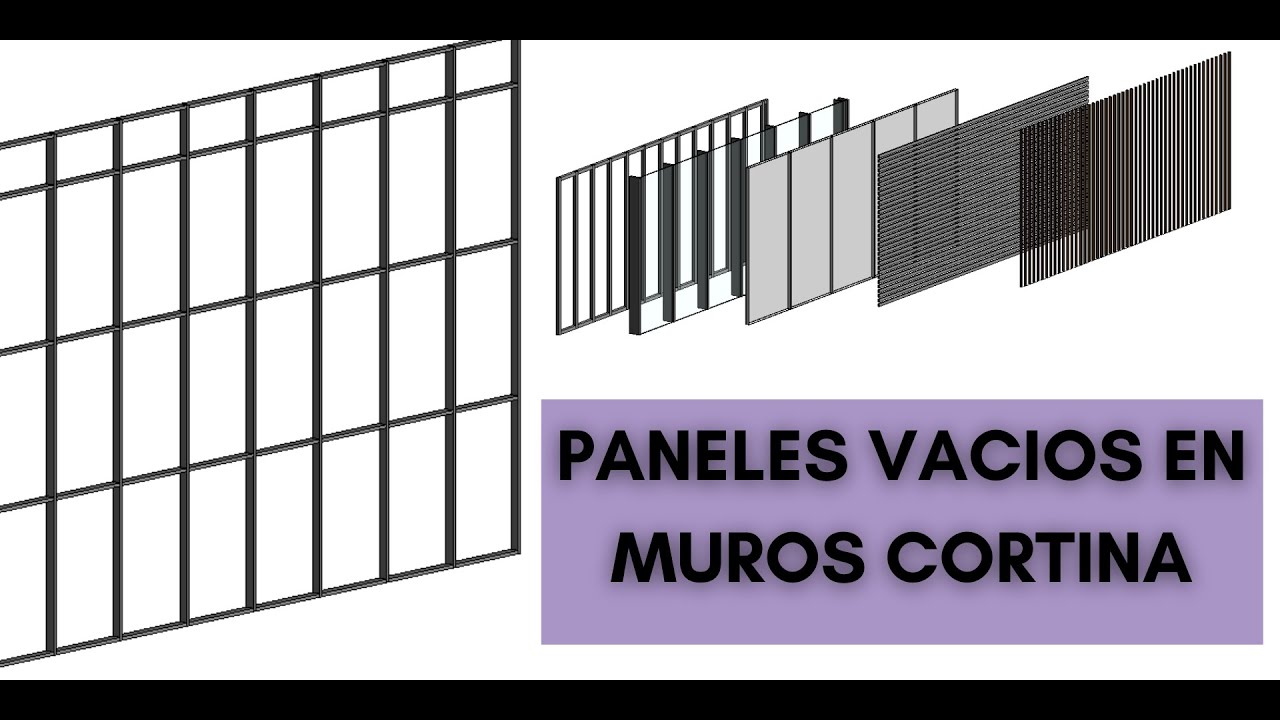 Como crear paneles vacíos en muros cortina 🪟en Revit