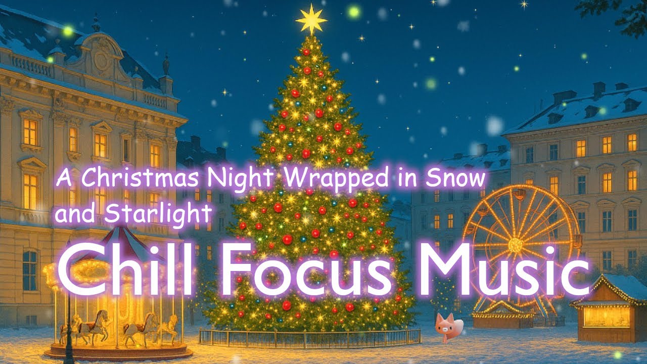 A Christmas Night Wrapped in Snow and Starlight ❄️⭐ | Chill Piano for Focus & Relaxation | 1 Hour