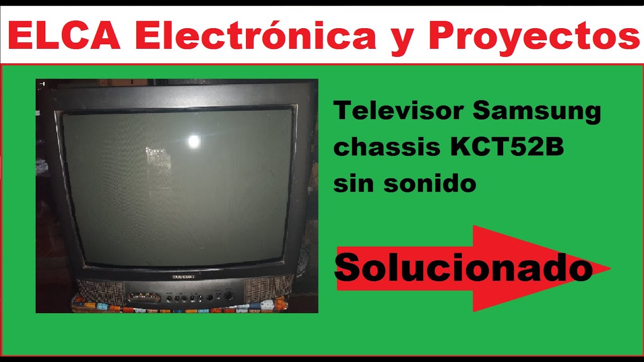 Televisor Samsung  CRT de 20 pulgadas , sin sonido .