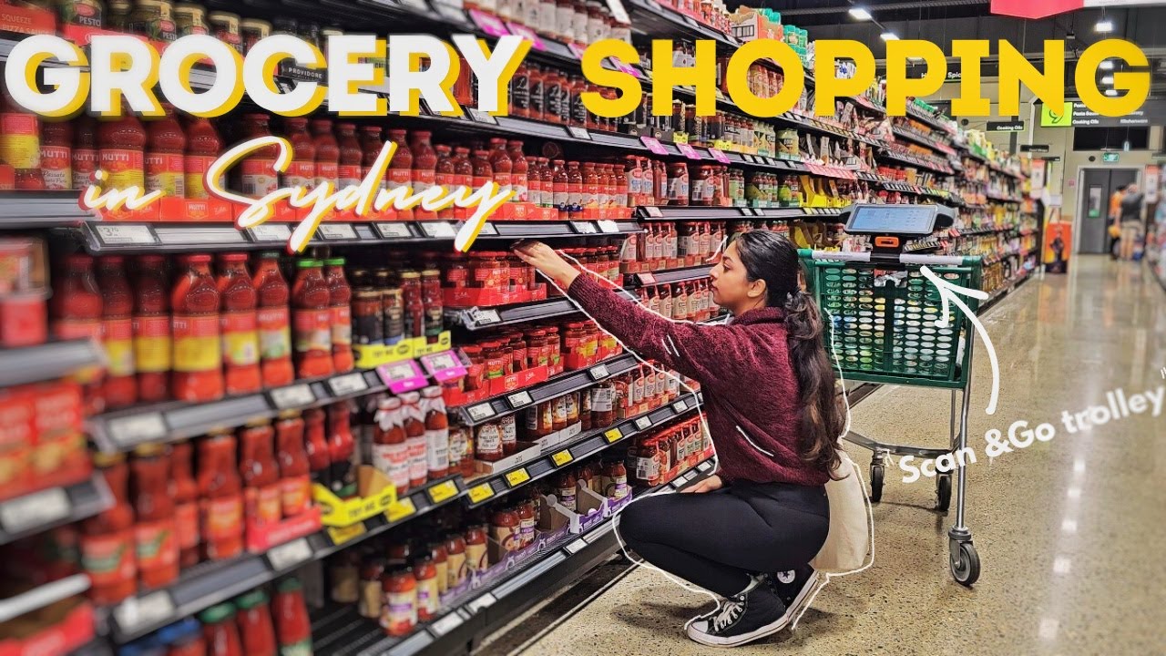 Grocery Shopping in Sydney, Australia| Trying Scan & Go Trolley for the First Time!
