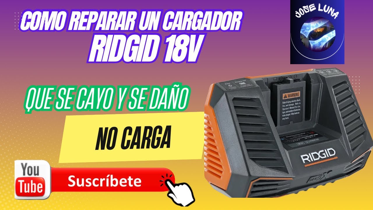 CÓMO REPARAR UN CARGADOR RIDGID 18v  DAÑADO POR CAÍDA 