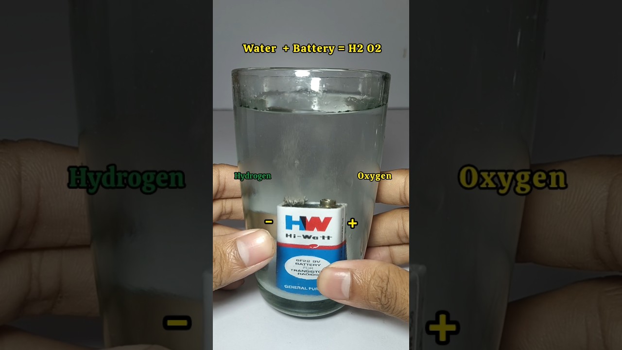 Water electrolysis gas/Hydrogen oxygen creation #experiment #science project #short