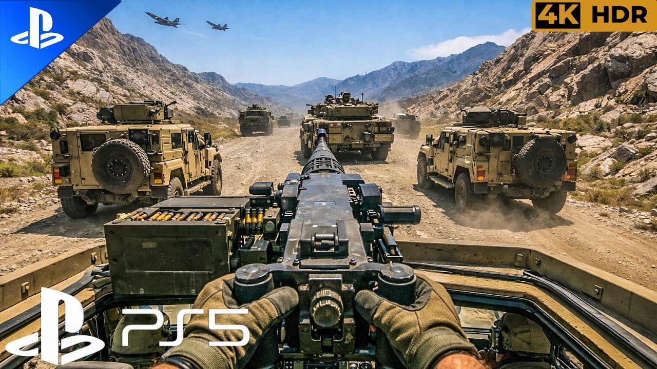 (PS5) Бронированный конвой через горы | Реалистичный ультраграфический геймплей [4K60FPS HDR] Bat...