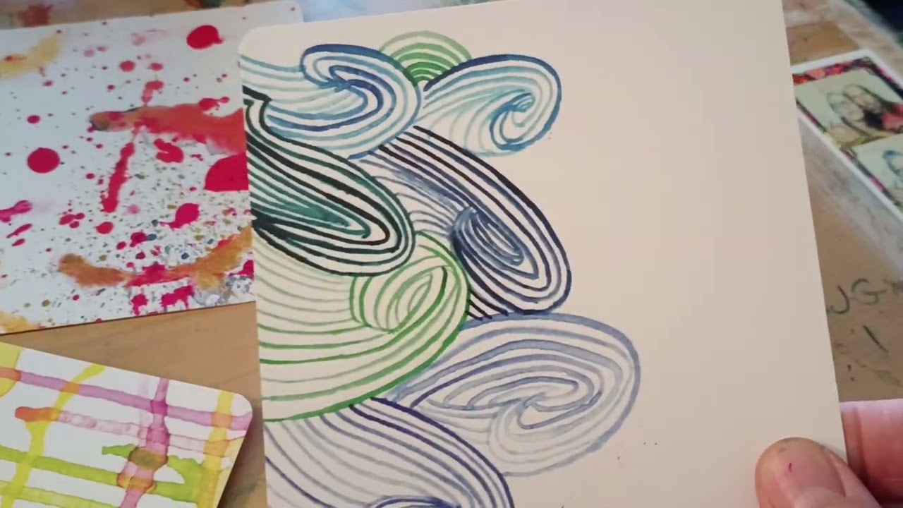 Using my Color Meditation Deck to make an abstract painting.