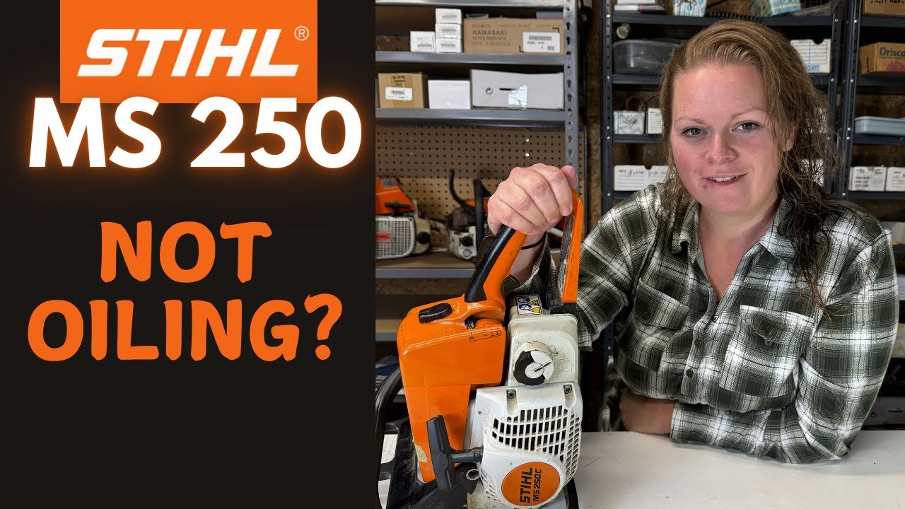 Stihl MS250 Not Oiling?   How To Fix A Chainsaw If It Won't Oil The Bar And Chain!