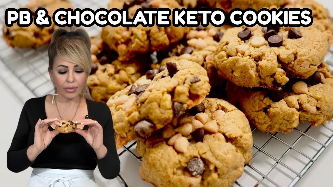 🍪 СУПЕР ПРОСТОЕ кето-печенье с шоколадом и соленой карамелью (14 г белка, 4 г чистых углеводов!)
