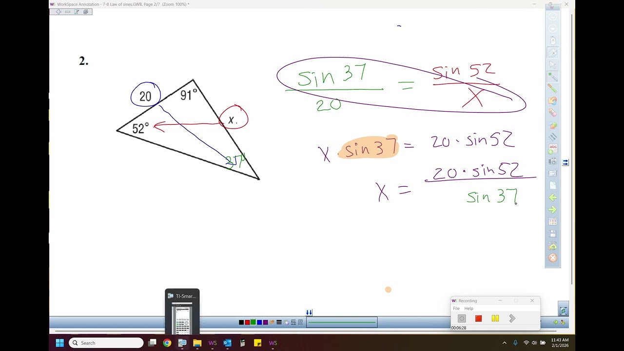 VIDEO 7-8: The Law of Sines