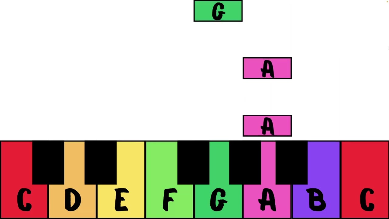 Retro Jam  - 4 notes Easy Piano / Boomwhackers Play-along