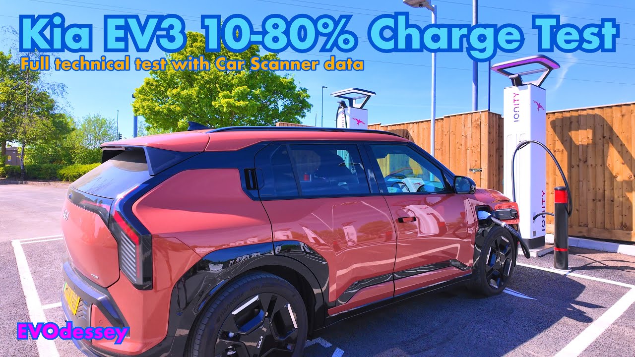 Kia EV3 Ionity 10-80% Charging test with CarScanner data stats for geeks🤓