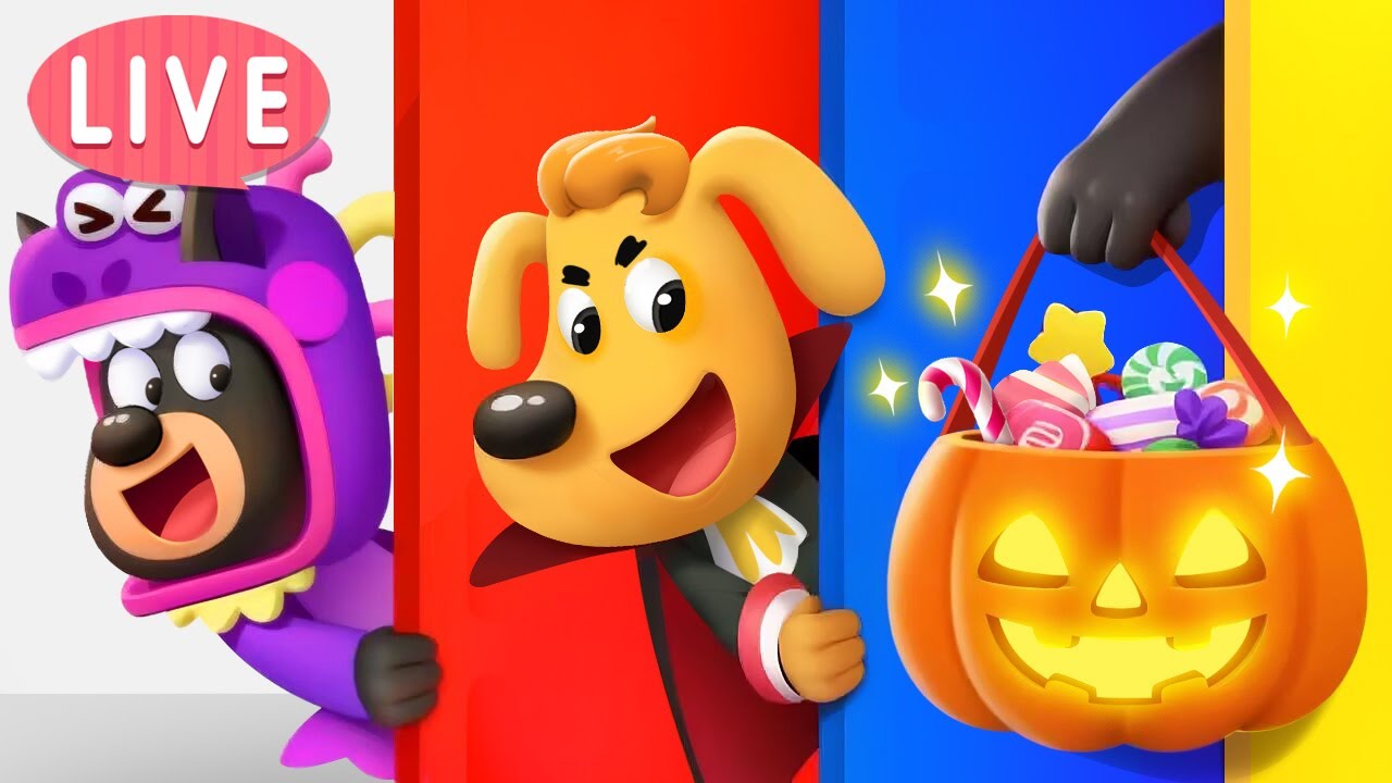 🔴LIVE | Halloween in Forest Town | Halloween Cartoons | Kids Videos for Kids | Sheriff Labrador