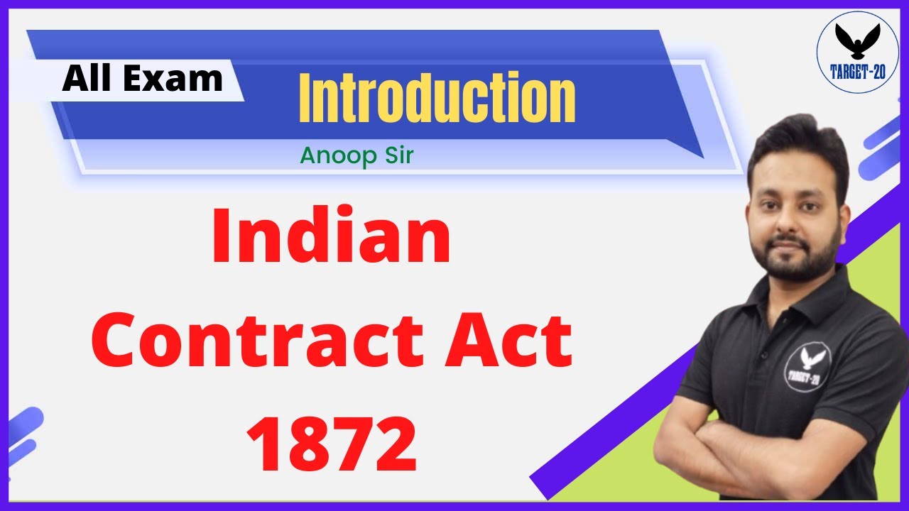 Indian Contract Act 1872 | Nature of Contracts | Concept of Contract | Target 20 | Anoop Upadhyay