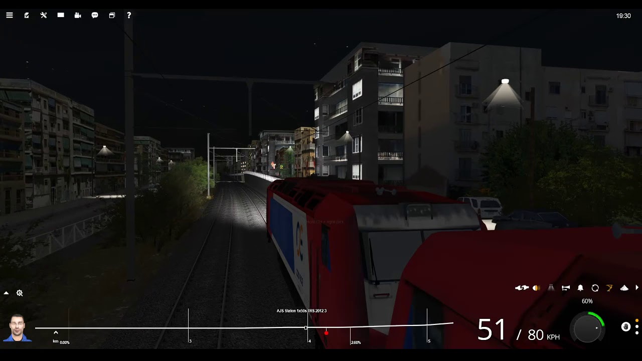 Trainz 2019 OSE Gosa WRmy Refurbished a night at Athens Central Station