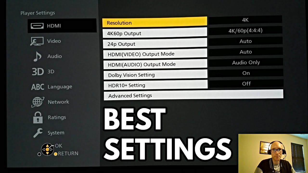 Panasonic UB9000 4K Ultra HD Blu-ray Player - Best Settings (In-Depth Explanation)