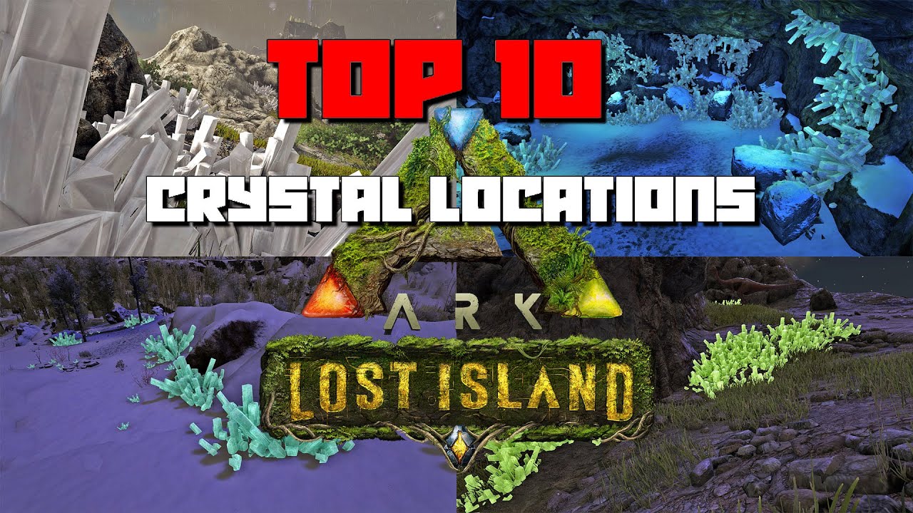 ARK: Lost Island | TOP 10 BEST Crystal Spawn Locations!