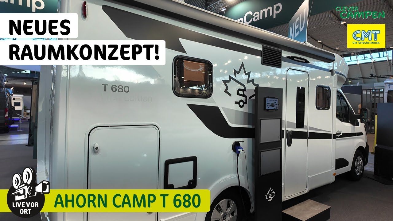 Ahorn Camp T680: Neuer Renault Master Camper – großes Heckbad, Hubbett & neues Design | CMT 2026