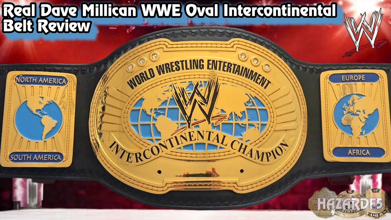 REAL WWE Oval Intercontinental Championship Belt Review - made by Dave Millican - WWF  Replica 