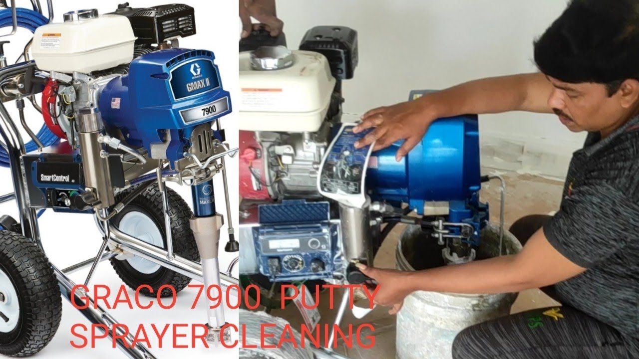 Graco 7900 Paint putty Sprayer Cleaning..