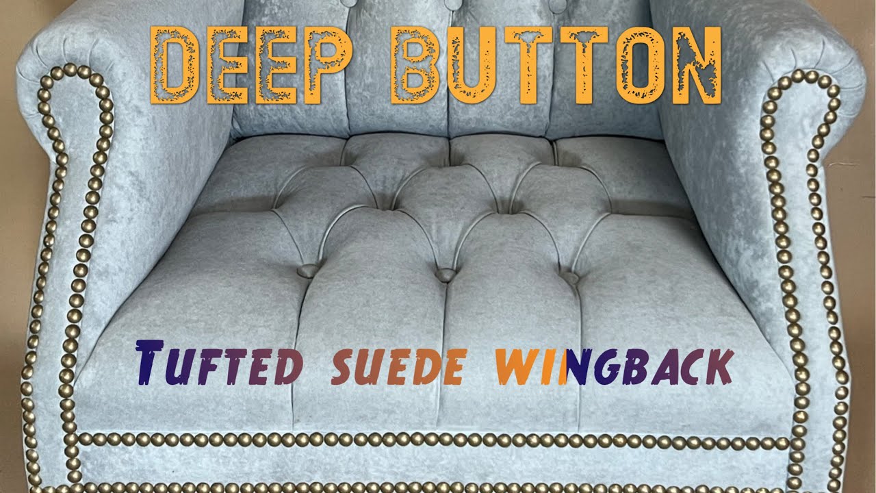 Amazing tufted wingbacks reupholstered step by step