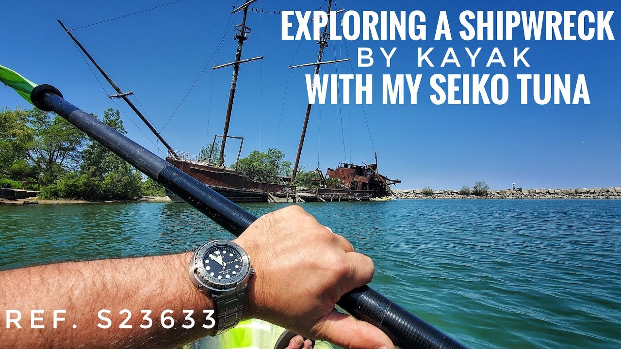 Seiko Tuna After 2 1/2 Months On Wrist Ref. S23633J1 - Exploring a Shipwreck by Kayak!