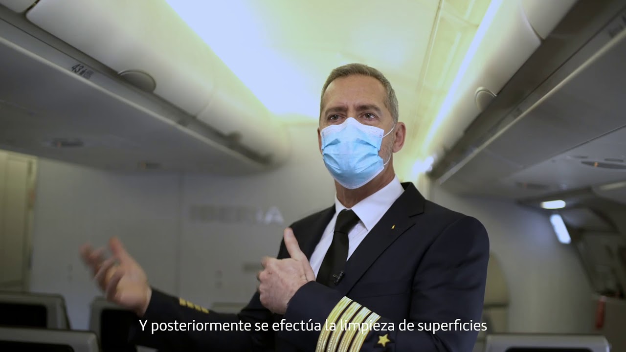 Iberia. Higiene y desinfección de aviones