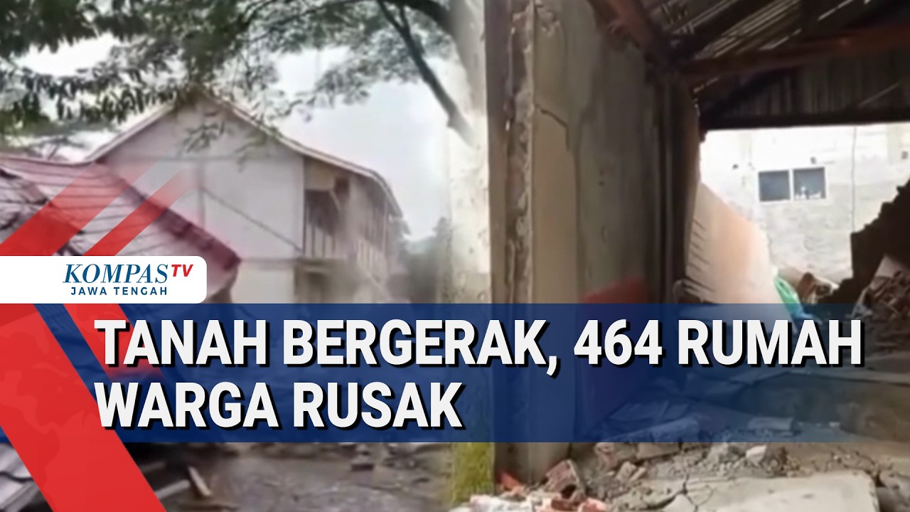 Detik-detik Tanah Bergerak di Tegal, Ratusan Rumah Warga Rusak