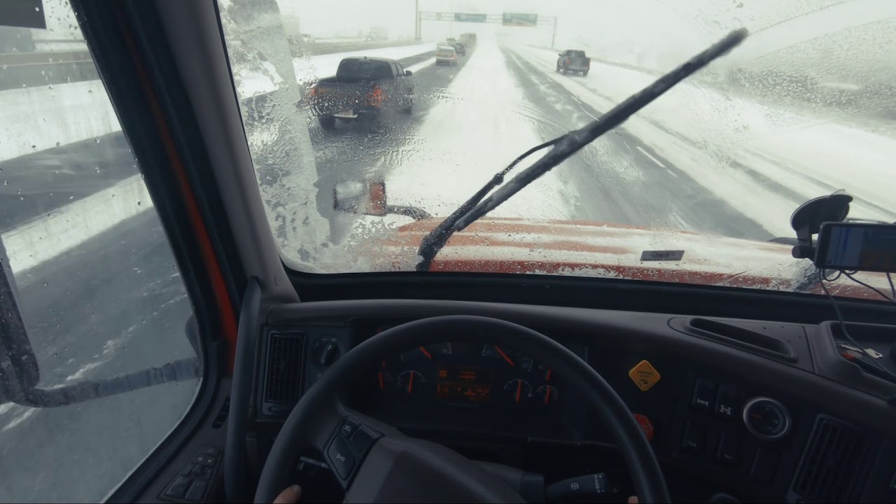 DRIVING TRUCK IN SNOW