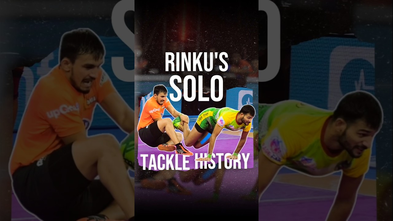 𝘼𝙪𝙧𝙖+♾️Rinku defies the odds, making history with a solo tackle in PKL.🧡 #UMumba | #आमचीMumba