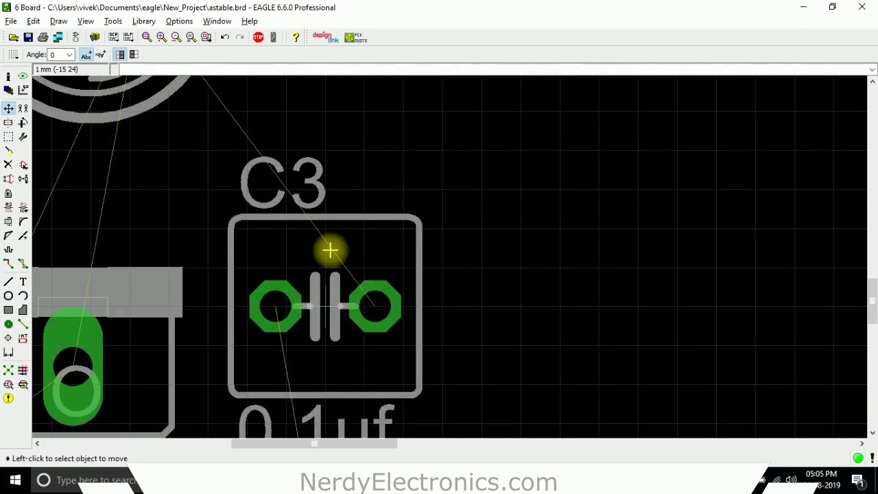 PCB Design with EAGLE - 8 - Grid and Dimensions